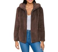 Manteau Femme Hiver Chaud, Sweat Femme Capuche Oversize Sweats Pilou Hoodie avec Zippé Manteau Couleur Unie Manteaux Décontractés Veste Épais Pull Doublée en Polaire Pulls Grande Taille Vêtements