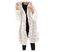 Manteau Femme Hiver Fausse Fourrure - Sweat Femme Capuche Oversize Coat Couleur Pure Hauts Manche Longue Coat Thermique Doublé En Polaire Sweat Outdoor Hoodie Épais Outwear Soft Manteau
