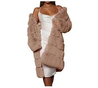 Manteau Femme Hiver Fausse Fourrure - Tunique Femme Coton Coat Couleur Unie Tops Manche Longue Sweat Super Doux Sweatshirt Thermique Doublé En Polaire Sweat Outdoor Coat Épais Sweat-Shirt