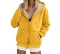 Manteau Femme Hiver Grande Taille Chic Fausse Fourrure Veste Peluche Femme Hiver Legere Vetement Mode Chauffant Mi Longue Fine Duffle Coat Teddy 2#Jaune 3XL 2025