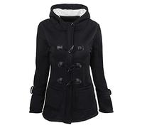 Manteau Femme Hiver Long - Trench Coat Femme Long Hauts Boucle En Corne De Bœuf Tops Chaude Outwear Manche Longue Tops Épais Hauts Couleur Unie Sweatshirt Doublé Sherpa Outwear Outdoor Manteau