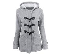 Manteau Femme Hiver Long - Trench Coat Femme Long Hauts Boucle En Corne De Bœuf Tops Chaude Outwear Manche Longue Tops Épais Hauts Couleur Unie Sweatshirt Doublé Sherpa Outwear Outdoor Manteau