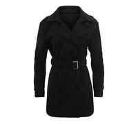 Manteau Femme Hiver Long Veste Grande Taille, Veste Chic Et Elegant MéLangéE avec Poches à Double Boutonnage Couleur Unie Col Rabattu LéGer Longue Manches Ceinture Slim Outwear