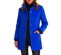 Manteau Femme Hiver Manteaux Femme Mi Long Chic Et Elegant Vetement Mode Cintré Caban Hiver Manteau Morgan Grande Taille 2#Bleu Royal M