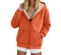 Manteau Femme Hiver Mi Longue Chaude Fausse Fourrure Veste Peluche Femme Automne Fine Vetement Mode Chauffant Grande Taille Pas Cher Duffle Coat bouclette 2#orange XXL
