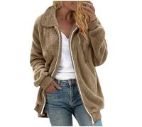 Manteau Femme Hiver Mi Longue Chauffant Fausse Fourrure Veste Peluche Femme Automne Épais Vetement Mode Chaude Cintré Pas Cher Duffle Coat Teddy Legere 2#Chameau S 2025