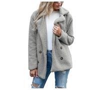 Manteau Femme Hiver Oversize Trench Avec Ceinture Longue Veste En Sherpa Doudoune Chaude Matelassee Sport Mi Saison Blouson À Capuche Pas Cher Gris L