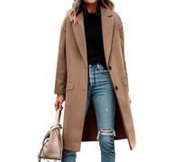 Manteau Femme Hiver Parka Femme Mi Long Chaud Vetement Mode Cintré Caban Automne Manteau Morgan Chic Et Elegant 2#Chameau XXL