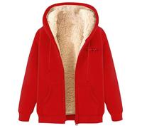 Manteau Femme Hiver Polaire Chaud Veste Parka Manteau À Capuche Manches Longues Blouson Zippé Outercoat Avec Poches Doudoune Femme Hiver Parka Coupe Vent Grande Taille Veste Sport Laine