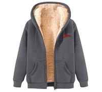 Manteau Femme Hiver Polaire Chaud Veste Parka Manteau À Capuche Manches Longues Blouson Zippé Outercoat Avec Poches Doudoune Femme Hiver Parka Coupe Vent Grande Taille Veste Sport Laine
