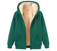 Manteau Femme Hiver Polaire Chaud Veste Parka Manteau À Capuche Manches Longues Blouson Zippé Outercoat Avec Poches Doudoune Femme Hiver Parka Coupe Vent Grande Taille Veste Sport Laine