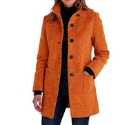 Manteau Femme Hiver Veste Femme Mi Long Chaud Vetement Mode Pas Cher Jacket Automne Manteau Morgan Grande Taille 2#Safran XL