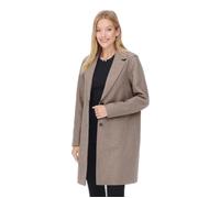 Manteau femme - Only - Carrie bonded coat - Caribou melange - Bouton de fermeture - 2 poches latérales S