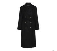 Pieces Marbel Long Coat Noir XS Femme