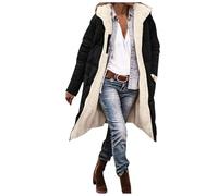 Manteau Femme Réversible Long Capuche Matelassé