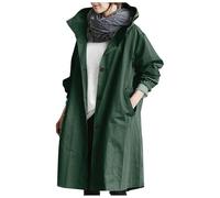 Manteau Femme Trench Élégant Cintré Manches Longues Décontracté Longueur Midi Coupe Vent Printanier Veste Fluide Tenue Ville Sophistiquée Confection Aérée M20-14
