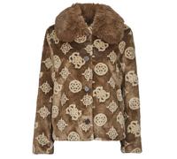 Manteau femmes Guess KARINE FUR LOGO JKT Marron EU M
