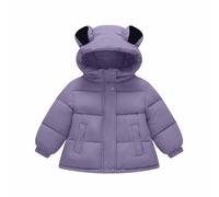 Manteau Fille Doudoune Enfant à Capuche Chaud Veste Hiver Epais Blousons Matelassé Manteaux Et Blouson Très Chaude Vêtement De Plein Air Filles Et Garcon Chaude En Peluche 1-8 Ans