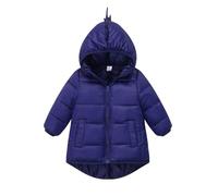 Manteau Fille Doudoune Longue Blouson Duvet Filles Chaude Hiver Veste Zipper épais Chaud En Peluche Parka Manteaux Et Veste Avec Capuche Fourrure Duvet En Coton Warm Winter Coats Pour 2-8 Ans