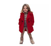 Manteau Fille Manches Longues Fausse Fourrure Peluche en Couleur Unie Mode Hiver Blousons Bébé Fille Vêtements Chauds d'extérieur Veste d'hiver Chaude