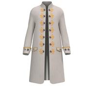 Manteau gothique pour homme - Grandes tailles - Veste steampunk pour homme - Midi - Tendance - Frack médiéval - Jacquard - Cour victorienne - Jupe de marche - Tenue royale - Cosplay - Costume