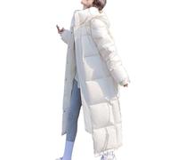 Manteau Hiver Femme Manteau Hiver Femme Chaud Medium Long Down Padded Coat Padded Coat Female Winter Over The Knee Students Loose Large Size Thick Doudoune Grande Taille Veste White M
