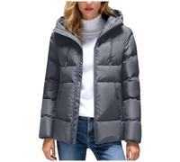 Manteau Hiver Femme Veste Manteau Chaud Doudounes Manches Longues Outwear Veste Matelassée Legere Femme Vestes en Duvet Courte Plume Cintree Veste De Transition pour Quotidien Activités De Plein Air