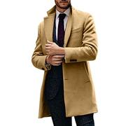 Manteau Homme en Laine pour Hiver Chaud Trench Coat Classique Parka Pardessus Caban Slim Fit Business Duffle-Coats Coup-Vent Revers Overcoat Menteaux.Homme Hiver Manteau Homme Hiver Grande Taille