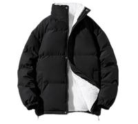 Manteau Homme, Hiver Chaud Trench-Coat, Classique Pardessus Parka, Unisexe Caban Veste Slim Fit Manteaux, doublée en Peluche Parka Coupe-Vent d'extérieur