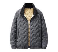 Manteau Homme Hiver Chaud Veste pour Hommes À Boutons en Cuir Blouson oublé Polaire Pull Couple De Chasse Mens Jacket Grande Taille Regular Fit Travail