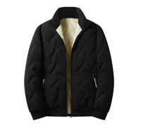 Manteau Homme Hiver Chaud Veste pour Hommes À Boutons en Cuir Blouson oublé Polaire Pull Couple De Chasse Mens Jacket Grande Taille Regular Fit Travail