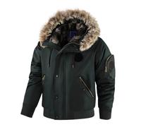 Manteau Homme Hiver d'hiver Blouson Grande Taille Veste Imperméable Doudoune Chaude Anorak Poches Zippées Blousons Chaud Parka Coupe-Vent Manteaux Grand Froid