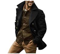 Manteau Homme Hiver Gabardine Cardigan Long Trench Coat Noir Classe Parka Longue Chaude Laine Cuir Veste Tweed Caban Monteau En Vestes Court Fourrure Grand Froid 3/4 Pour Redingote Vetement Polaire