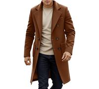 Manteau Homme Hiver Gabardine Très Long Vetement Parka Grand Froid Cardigan Laine Veste Noir Monteau Fourrure Polaire Duffle Coat Classe en Bouillie De Costume Chaud Trench Chaude Grande Taille Tweed