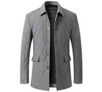 Manteau Homme Hiver Long 3/4 Blazer Chic Et Elegant Parka Veste Longue Cardigan Casacos Inverno Homem Grand Froid Duffle Coat Classe Cuir Noir Manteaux Polaire Laine Winter Men Chaud Très De Costume