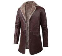 Manteau Homme Hiver Long Blouson Grand Froid Caban Très Veste Longue Noir Manteaux Court Cuir Mi Parka Redingote Blazer Chic Et Elegant Habillé Chaude 3/4 De Costume Chaud en Laine Vestes Trench Coat