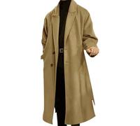 Manteau Homme Hiver Long Manteaux Parka Classe Noir Veste Tweed Longue Cardigan Grande Taille Vestes Laine Monteau En Bouillie Trench Coat 3/4 Pour Mi Caban De Costume Blazer Chic Et Elegant Chaude