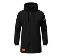 Manteau Homme Hiver Mi-Long Veste Longue Trench Coat Parka Chaude Laine Long Cuir Vestes Caban en Blazer Chic Et Elegant Chaud Monteau Noir Tweed Court Fourrure pour Classe Vetement Mi De Costume 3/4