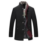 Manteau Homme Hiver Pardessus Chaud Parka Longue Veste Noir Trench Coat Long De Costume Duffle Blouson Très Cuir Chaude Classe Vetement Grand Froid Trois Quart En Laine Grande Taille Caban Mi Court