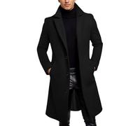Manteau Homme Hiver Veste en Laine Trench Coat Grand Froid Duffle Parka Fourrure Vestes Gabardine 3/4 pour Long Cuir Grande Taille Classe Noir d'hiver Caban Court Blazer Chic Et Elegant Chaud Monteau