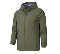 Manteau Homme Hiver Zippe Cordon Chaude Manteau Veste Randonnée Gilet Homme Costume Mode Plein Air Classique Blouson Long Homme Vintage Sportswear Mi Saison Pas Cher Noel Vert Armée 4XL