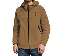 Manteau Homme Toutes Saisons Fonctionnel et Pratique Blouson Coupe Vent Extérieur à Capuche Coupe Large Poche Léger Veste de Voyage Sport pour Aventure et Quotidien(Coffee, XXXXXL)