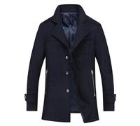 Manteau - HUGO - Caban Automne - Laine 50% - Bleu Marine - Casual Homme XL