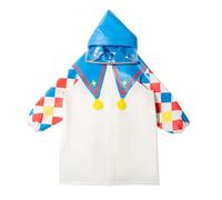 Manteau imperméable Long avec Sac d'école et Capuche pour Enfants, garçons et Filles, Impression de Dessin animé, Cape de Pluie Imperméable pour Fille Trench (Blue, 5-6 Years)