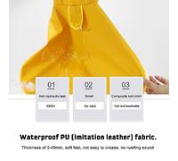 Manteau Imperméable pour Chien avec Capuche en C - Poncho de Pluie et pour Chiens de Petite et Moyenne Taille, Imperméable Jaune pour Chien, Imperméable Léger pour Chien avec