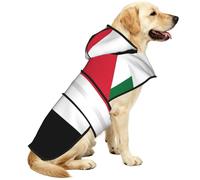Manteau imperméable pour chien avec motif drapeau du Soudan et sangle ventrale réglable pour chiens de petite, moyenne et grande taille