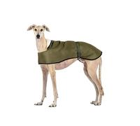 Manteau imperméable pour lévriers: Style, Protection Contre Le Froid et la Pluie - Doublure en borregit, Isolation Thermique, Trou pour Harnais - Idéal pour lévrier, Greyhound et Podencos - Khaki, S