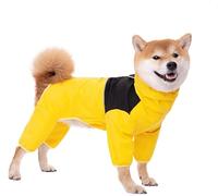 Manteau imperméable réfléchissant à quatre pattes pour chiens de taille moyenne et grande, veste pour grand chien, adapté au Golden Retriever/Shiba Inu,4XL,Yellow