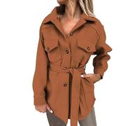 Manteau Laine Femme Manteau Grande Taille, Trench Coat Mi-Longs MéLange De Laine éLéGant Blazers à Double Boutonnage Slim CoréEn pour Garder Au Chaud Cardigan