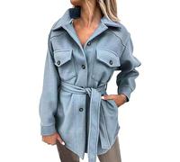 Manteau Laine Femme Manteau Grande Taille, Trench Coat Mi-Longs MéLange De Laine éLéGant Blazers à Double Boutonnage Slim CoréEn pour Garder Au Chaud Cardigan